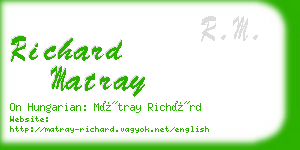 richard matray business card